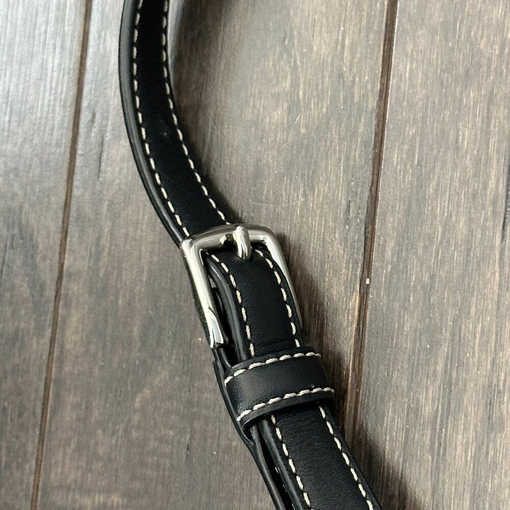 Coach Black & Gray Signature File Cross Body Bag Style #C1168-F17120 - Picture 6 of 16